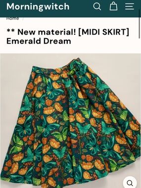 Morningwitch Emerald Dream Circle Skirt Size B